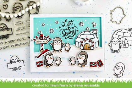 Penguin Party, Clearstamp - Lawn Fawn